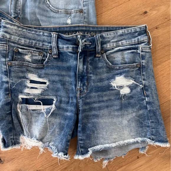 3 Pairs Of Jean Shorts American Eagle / Aero - Picture 2 of 7